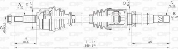 Open Parts DRS6477.00 - Albero motore/Semiasse www.autoricambit.com