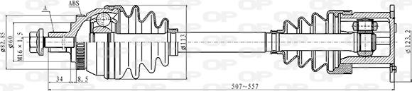 Open Parts DRS6502.00 - Albero motore/Semiasse www.autoricambit.com