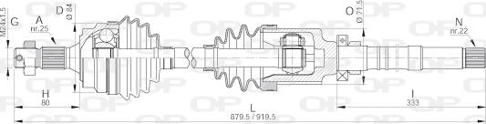 Open Parts DRS6093.00 - Albero motore/Semiasse www.autoricambit.com