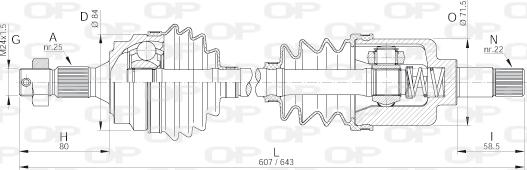 Open Parts DRS6092.00 - Albero motore/Semiasse www.autoricambit.com