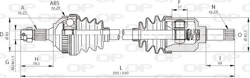 Open Parts DRS6044.00 - Albero motore/Semiasse www.autoricambit.com