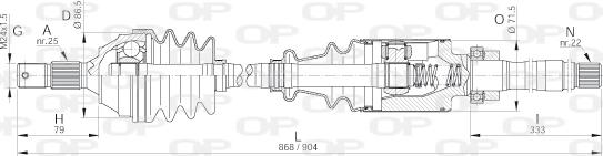 Open Parts DRS6041.00 - Albero motore/Semiasse www.autoricambit.com