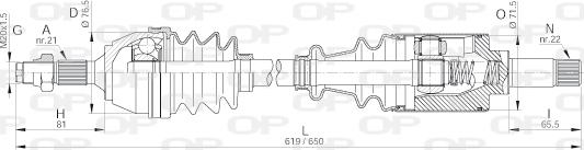 Open Parts DRS6000.00 - Albero motore/Semiasse www.autoricambit.com