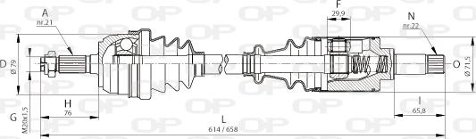 Open Parts DRS6084.00 - Albero motore/Semiasse www.autoricambit.com