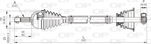 Open Parts DRS6036.00 - Albero motore/Semiasse www.autoricambit.com