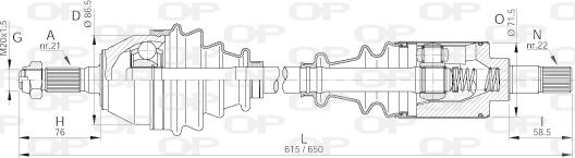 Open Parts DRS6030.00 - Albero motore/Semiasse www.autoricambit.com