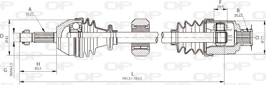 Open Parts DRS6037.00 - Albero motore/Semiasse www.autoricambit.com