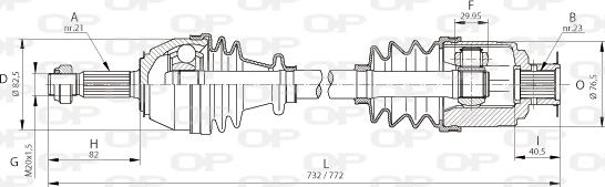 Open Parts DRS6021.00 - Albero motore/Semiasse www.autoricambit.com