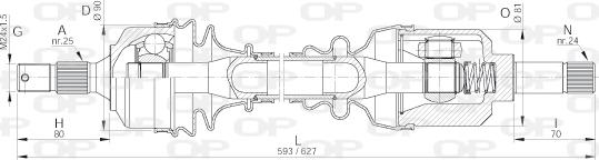 Open Parts DRS6023.00 - Albero motore/Semiasse www.autoricambit.com