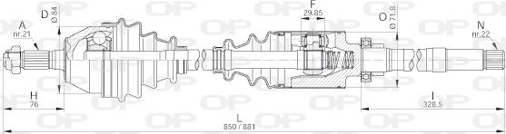 Open Parts DRS6199.00 - Albero motore/Semiasse www.autoricambit.com