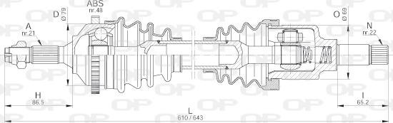 Open Parts DRS6194.00 - Albero motore/Semiasse www.autoricambit.com