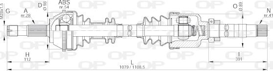 Open Parts DRS6144.00 - Albero motore/Semiasse www.autoricambit.com