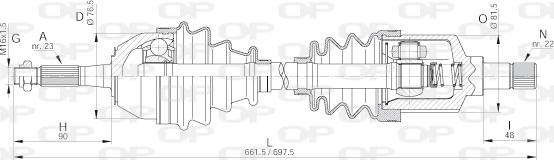 Open Parts DRS6142.00 - Albero motore/Semiasse www.autoricambit.com