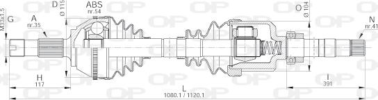 Open Parts DRS6156.00 - Albero motore/Semiasse www.autoricambit.com