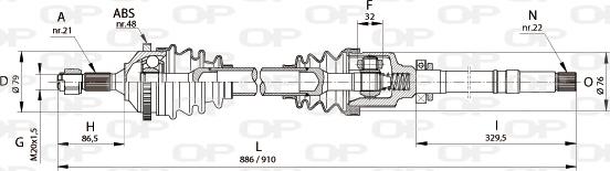 Open Parts DRS6150.00 - Albero motore/Semiasse www.autoricambit.com