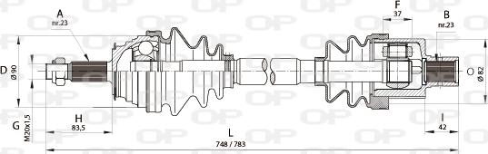 Open Parts DRS6164.00 - Albero motore/Semiasse www.autoricambit.com