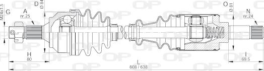 Open Parts DRS6161.00 - Albero motore/Semiasse www.autoricambit.com