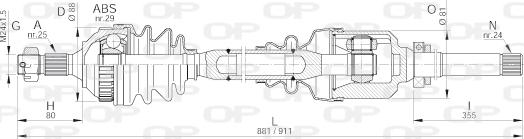 Open Parts DRS6168.00 - Albero motore/Semiasse www.autoricambit.com