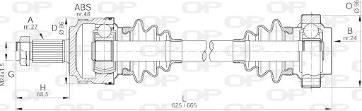 Open Parts DRS6104.00 - Albero motore/Semiasse www.autoricambit.com