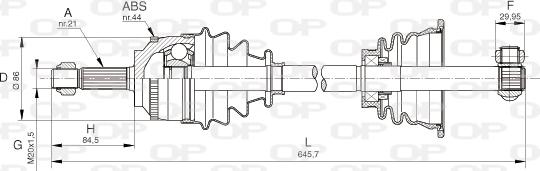 Open Parts DRS6100.00 - Albero motore/Semiasse www.autoricambit.com