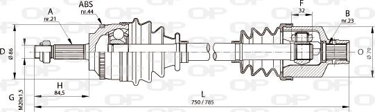 Open Parts DRS6101.00 - Albero motore/Semiasse www.autoricambit.com