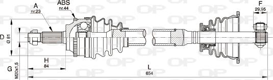 Open Parts DRS6110.00 - Albero motore/Semiasse www.autoricambit.com