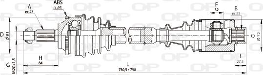 Open Parts DRS6111.00 - Albero motore/Semiasse www.autoricambit.com