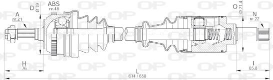 Open Parts DRS6183.00 - Albero motore/Semiasse www.autoricambit.com