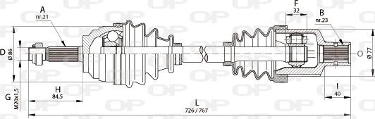 Open Parts DRS6134.00 - Albero motore/Semiasse www.autoricambit.com