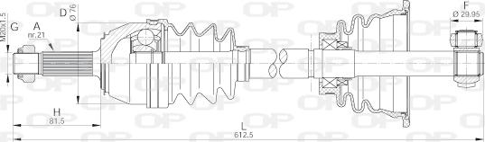 Open Parts DRS6135.00 - Albero motore/Semiasse www.autoricambit.com