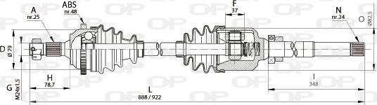 Open Parts DRS6130.00 - Albero motore/Semiasse www.autoricambit.com