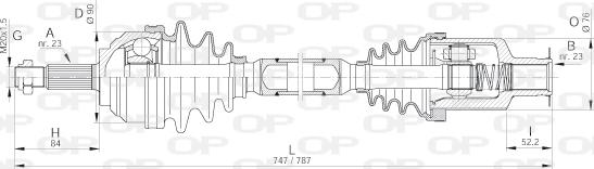 Open Parts DRS6132.00 - Albero motore/Semiasse www.autoricambit.com