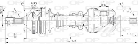 Open Parts DRS6129.00 - Albero motore/Semiasse www.autoricambit.com