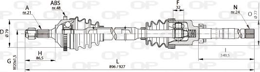 Open Parts DRS6126.00 - Albero motore/Semiasse www.autoricambit.com