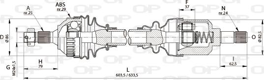 Open Parts DRS6178.00 - Albero motore/Semiasse www.autoricambit.com