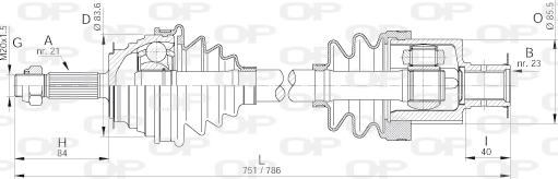 Open Parts DRS6172.00 - Albero motore/Semiasse www.autoricambit.com