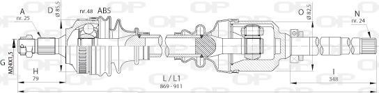 Open Parts DRS6396.00 - Albero motore/Semiasse www.autoricambit.com