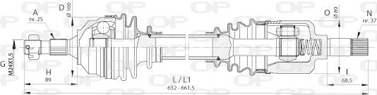 Open Parts DRS6392.00 - Albero motore/Semiasse www.autoricambit.com