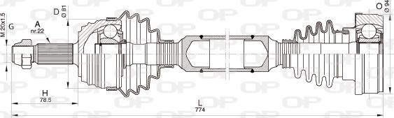 Open Parts DRS6349.00 - Albero motore/Semiasse www.autoricambit.com