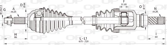 Open Parts DRS6345.00 - Albero motore/Semiasse www.autoricambit.com