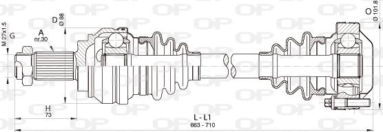 Open Parts DRS6348.00 - Albero motore/Semiasse www.autoricambit.com