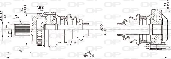 Open Parts DRS6357.00 - Albero motore/Semiasse www.autoricambit.com