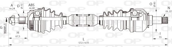 Open Parts DRS6362.00 - Albero motore/Semiasse www.autoricambit.com