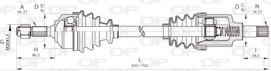 Open Parts DRS6367.00 - Albero motore/Semiasse www.autoricambit.com