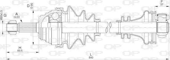 Open Parts DRS6306.00 - Albero motore/Semiasse www.autoricambit.com