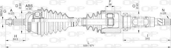 Open Parts DRS6303.00 - Albero motore/Semiasse www.autoricambit.com