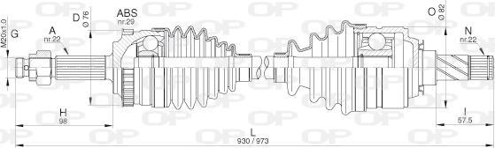 Open Parts DRS6307.00 - Albero motore/Semiasse www.autoricambit.com