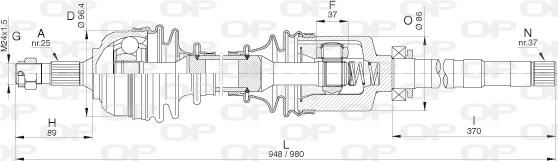 Open Parts DRS6316.00 - Albero motore/Semiasse www.autoricambit.com
