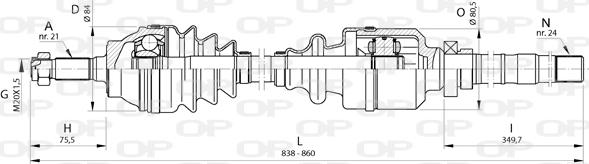 Open Parts DRS6385.00 - Albero motore/Semiasse www.autoricambit.com