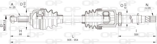 Open Parts DRS6386.00 - Albero motore/Semiasse www.autoricambit.com